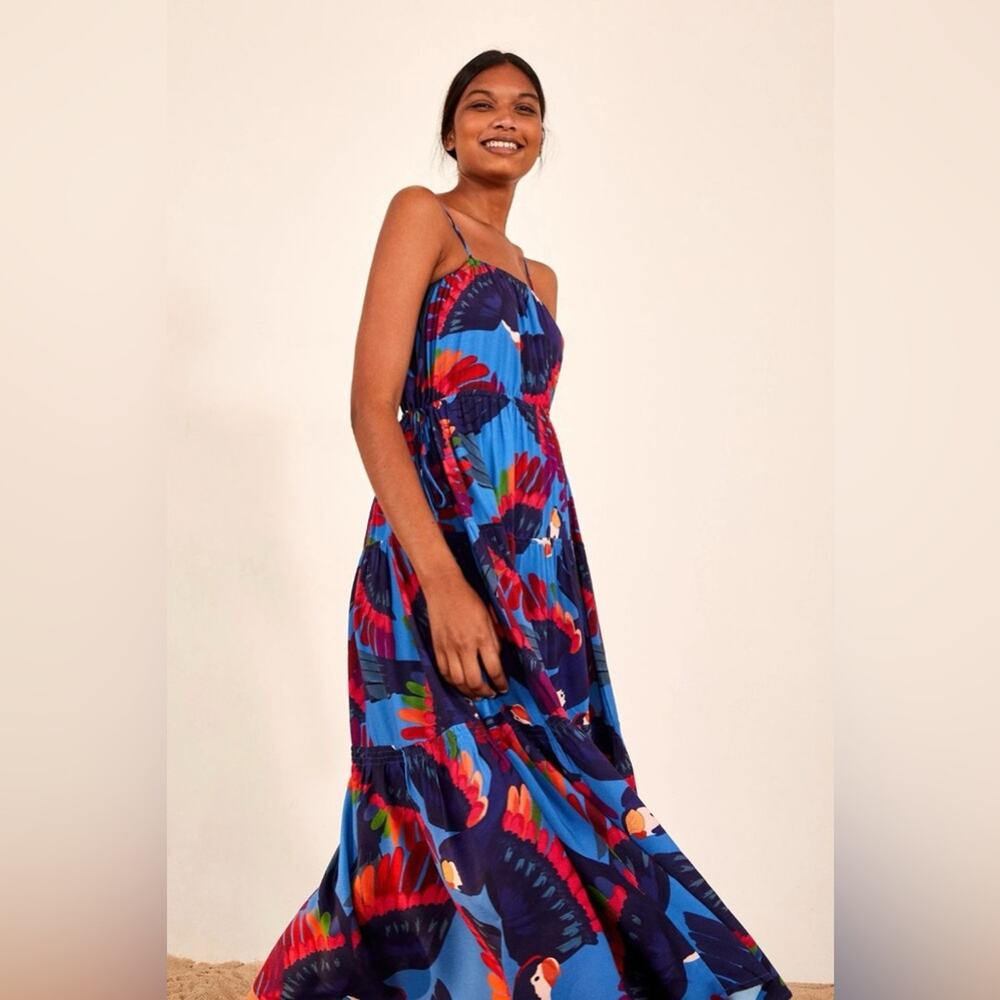 FARM Rio Rainbow Macaws Midi Dress - Picture 2 of 8